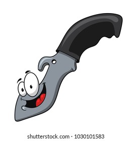 cartoon knife, vector illustration