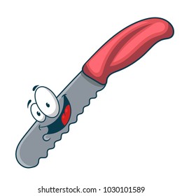 cartoon knife, vector illustration