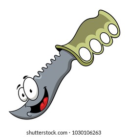 cartoon knife, vector illustration