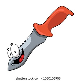 cartoon knife, vector illustration