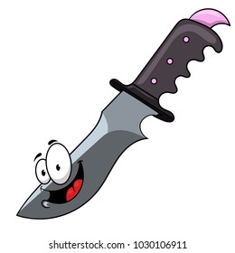 cartoon knife, vector illustration