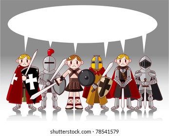 cartoon knight card