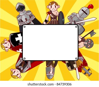 cartoon knight card