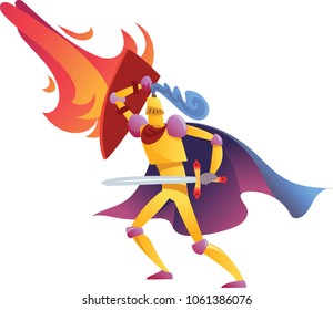 Cartoon knight character
