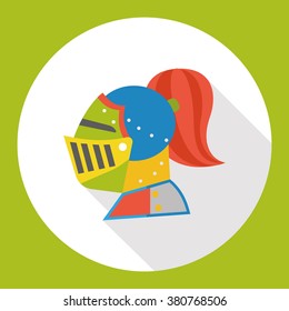 cartoon knight flat icon