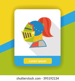 cartoon knight flat icon