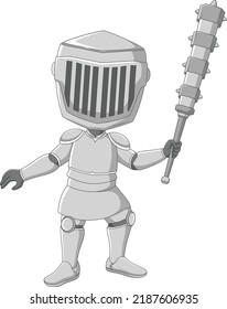 Cartoon knight holding a weapon
