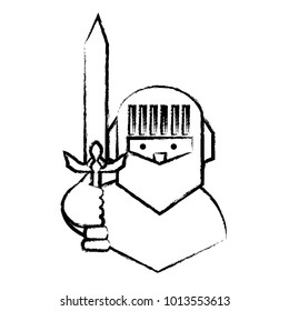 cartoon knight icon 