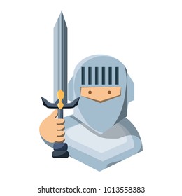 cartoon knight icon 