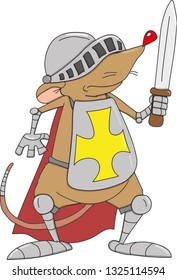 
cartoon knight mouse