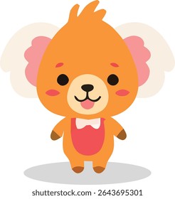 Cartoon Koala with Bowtie: A charming illustration of a stylized