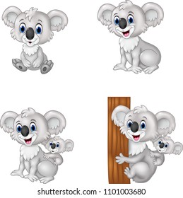 cartoon koala collection set