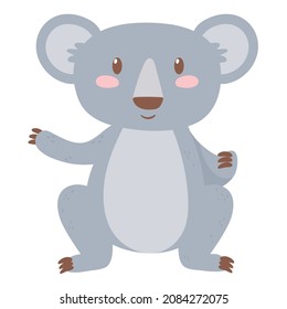 cartoon koala cute icon flat