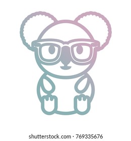 cartoon koala with glasses