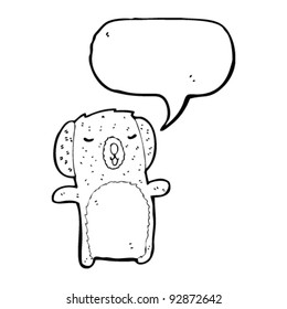 cartoon koala with speech bubble