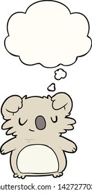 cartoon koala with thought bubble