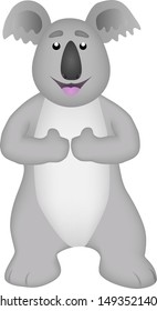 Cartoon of a koala with two thumbs
