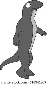 cartoon komodo dragon