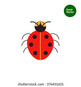 Cartoon ladybird icon