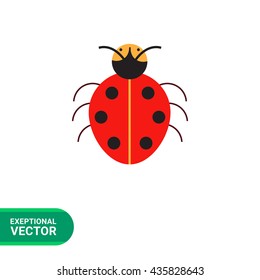 Cartoon ladybird icon