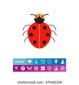 Cartoon ladybird icon