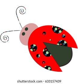 Cartoon Ladybug vector illustration