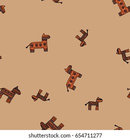Cartoon lamas seamless vector hand drawn pattern for textile, ceramics, fabric, print, cards, wrapping