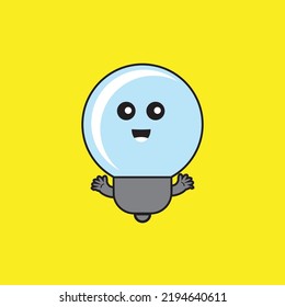 Cartoon-Lampe süße Vektorgrafik.