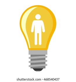 Cartoon lamp electric and bright cartoon interior light tool flat vector