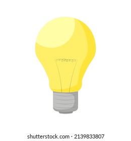 Cartoon-Lampe auf weißem Hintergrund. isoliert