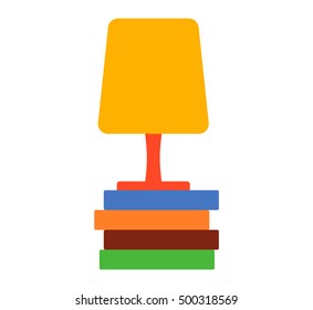 Cartoon lamp vector illustration.