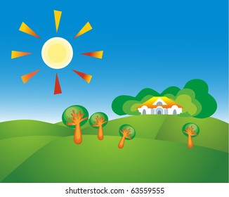 cartoon landscape
