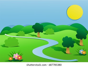 Download Forest Paper Cut Stock Vectors Images Vector Art Shutterstock