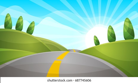 159,586 Road cartoon background Images, Stock Photos & Vectors ...