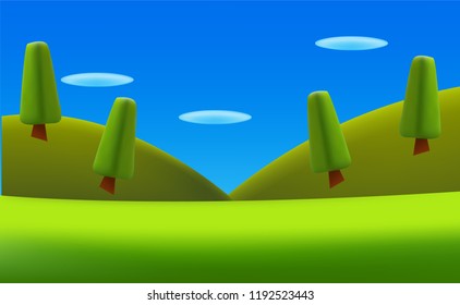 Cartoon Landscape Nature Background
