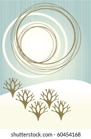 cartoon landscape with trees background