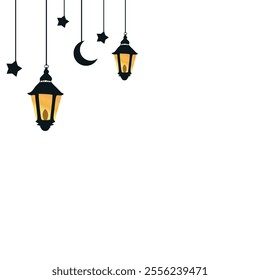 Cartoon of lantern lamp ramadan ornaments