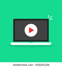 cartoon laptop like training or live webinar. concept of global viral resources or video call or easy remote help. flat simple style trend modern e-learning logotype graphic notebook design element