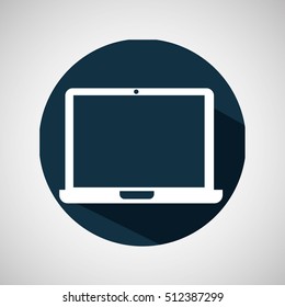 cartoon laptop technology vector illustration eps 10
