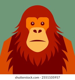 A cartoon of a large orange monkey with a sad expression. The monkey's face is drawn in a way that makes it look like it's frowning