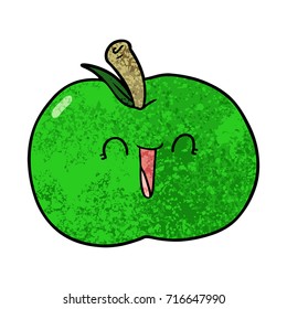 cartoon laughing apple