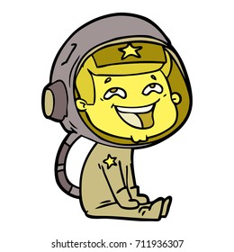 caricatura de astronauta que se ríe