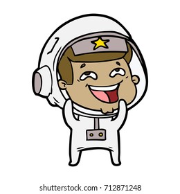 caricatura de astronauta que se ríe