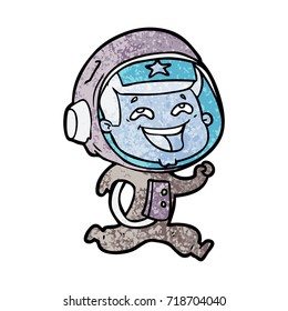 caricatura de astronauta que se ríe