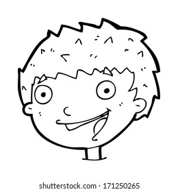 cartoon laughing boy