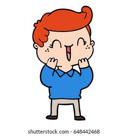 cartoon laughing boy