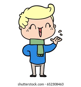 cartoon laughing boy
