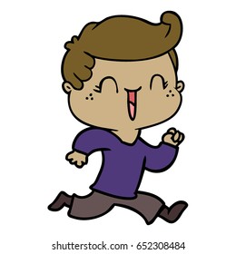 caricatura de un niño riéndose