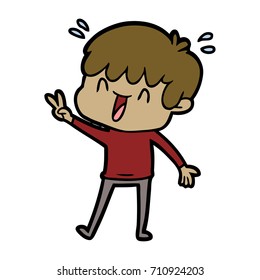 cartoon laughing boy