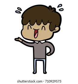 cartoon laughing boy